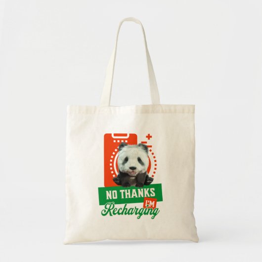 Tote Bag Conception de recharge de batterie d'introverti pa (Devant)