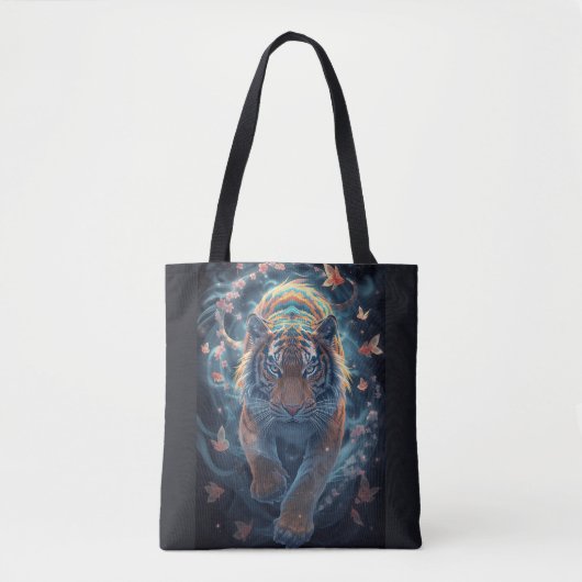 Tote Bag Conception de rêve floral et koi (Devant)