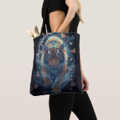 Tote Bag Conception de rêve floral et koi (De près)