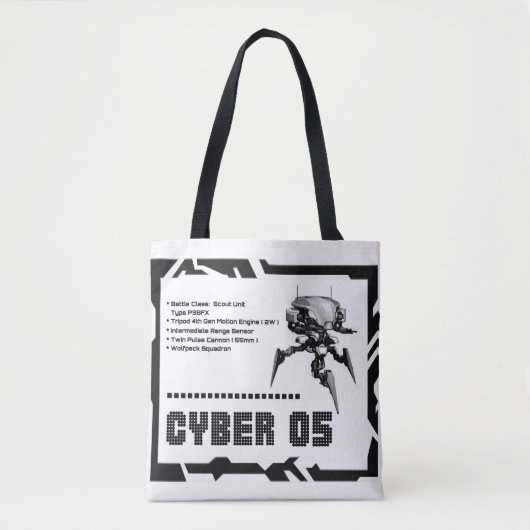 Tote Bag Conception de robots Cyber 05 Mech (Devant)