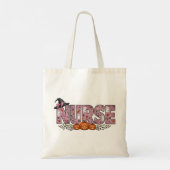 Tote Bag Conception de ruban rose pour infirmière Halloween (Dos)