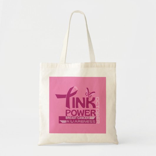 Tote Bag Conception de sensibilisation au cancer du sein ro (Devant)