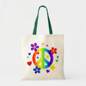 Tote Bag conception de signe de paix (Devant)