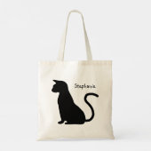 Tote Bag Conception de silhouette de chat (Dos)