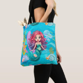 Tote Bag conception de sirène mystique (De près)