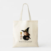Tote Bag Conception De Sorcière Halloween Trick Or Treat (Dos)