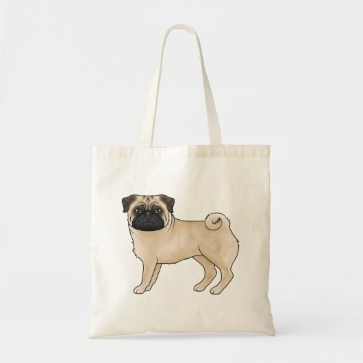 Tote Bag Conception de tapisseries de chien Pug faon pour p (Devant)