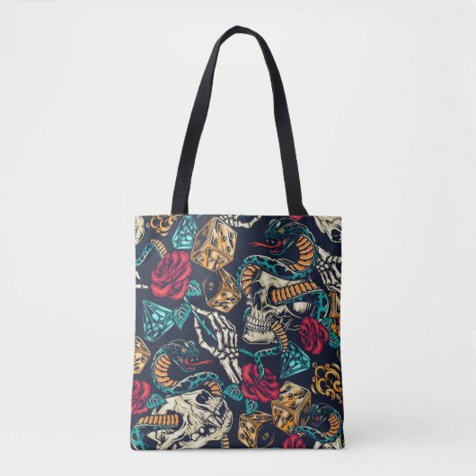 Tote Bag Conception de tatouage rétro (Devant)