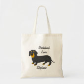 Tote Bag Conception de teckel personnalisée (Devant)