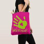 Tote Bag Conception de texte et de graphique : Main sur le  (De près)