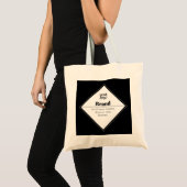 Tote Bag Conception de texte moderne éditable & Votre logo (Devant (produit))