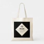 Tote Bag Conception de texte moderne éditable & Votre logo (Dos)