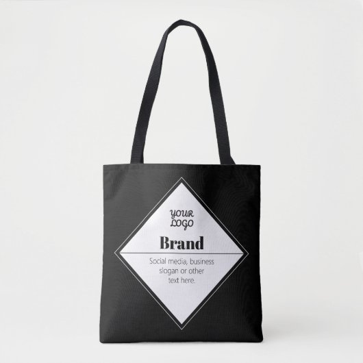 Tote Bag Conception de texte moderne éditable & Votre logo (Devant)