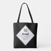 Tote Bag Conception de texte moderne éditable & Votre logo (Dos)