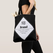 Tote Bag Conception de texte moderne éditable & Votre logo (De près)