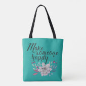 Tote Bag Conception de texte rétroactive : Rendre quelqu'un (Dos)