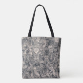 Tote Bag Conception de toile de Paris noir élégant (Dos)