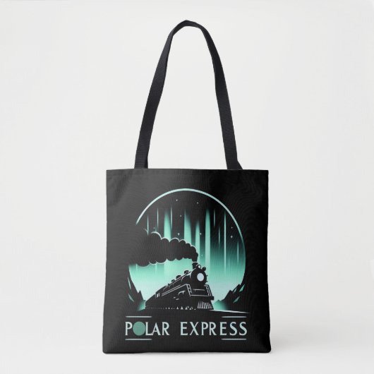 Tote Bag Conception de train Polar Express élégante (Devant)