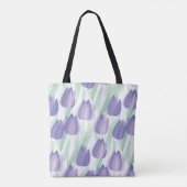 Tote Bag Conception de tulipe : violet clair floral. (Dos)