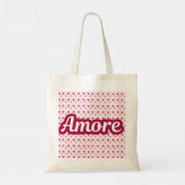 Tote Bag Conception de typographie Amore – Cadeau de la Sai (Dos)