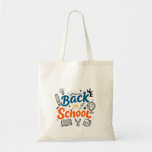 Tote Bag Conception de typographie colorée pour la rentrée
