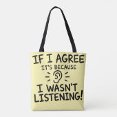 Tote Bag Conception de typographie de citation drôle (Dos)
