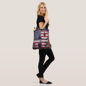 Tote Bag Conception de typographie de drapeau américain VOT (Sur le modèle)