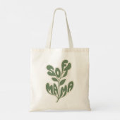 Tote Bag Conception de typographie de feuille "Soft Mama" b (Dos)
