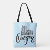 Tote Bag Conception de typographie de l'Orégon (Dos)