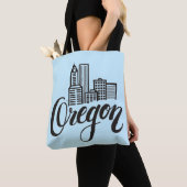 Tote Bag Conception de typographie de l'Orégon (De près)