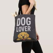 Tote Bag Conception de typographie d'illustration de chien  (De près)
