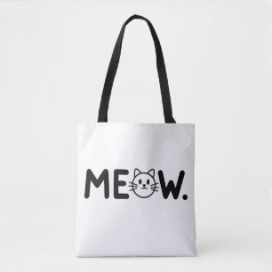 Tote Bag conception de typographie en noir et blanc