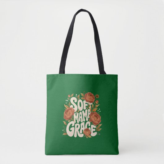 Tote Bag Conception de typographie florale rétro de la douc (Devant)