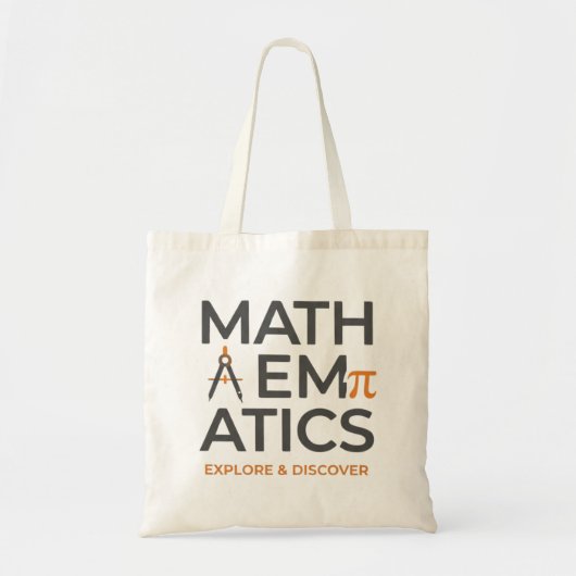 Tote Bag Conception de typographie pour professeur de mathé (Devant)