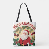 Tote Bag Conception de vacances festive de Noël joyeux (Dos)