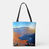 Tote Bag Conception de vallée de montagne majestueuse (Dos)