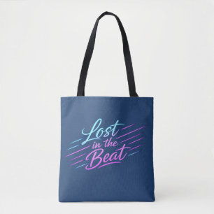 Tote Bag Conception de vibrations musicales néon