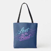Tote Bag Conception de vibrations musicales néon (Dos)
