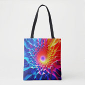 Tote Bag Conception de vortex de couleur géométrique prisma (Devant)