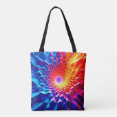 Tote Bag Conception de vortex de couleur géométrique prisma (Dos)