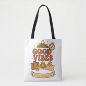 Tote Bag Conception de voyage Good Vibes – Texte modifiable (Devant)