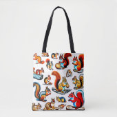 Tote Bag Conception d'écureuils et de putriks canadiens (Devant)