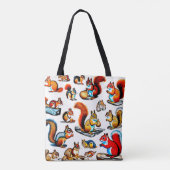 Tote Bag Conception d'écureuils et de putriks canadiens (Dos)
