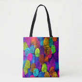 Tote Bag Conception d'empreinte digitale vibrante (Devant)