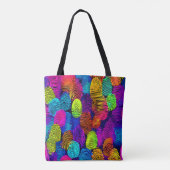 Tote Bag Conception d'empreinte digitale vibrante (Dos)