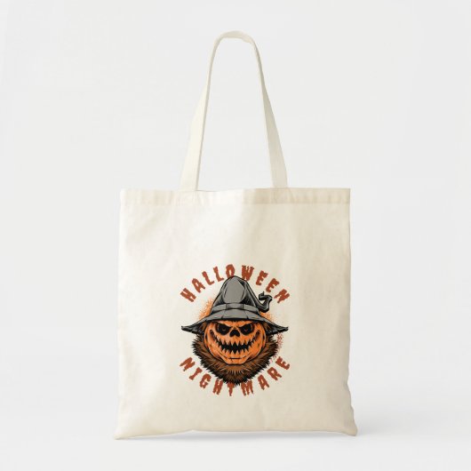 Tote Bag Conception d'épouvantail de citrouille d'Halloween (Devant)
