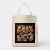 Tote Bag Conception d'équipe de boisson de mariée pour ente (Dos)