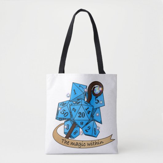 Tote Bag Conception des dés de sorcier (Devant)