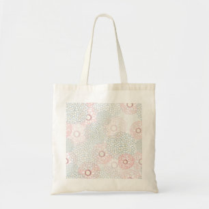 Tote Bag Conception des éclats de fleurs rose et gris