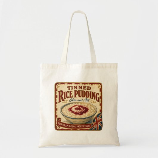 Tote Bag Conception d'étiquette de conserve de riz au lait (Devant)